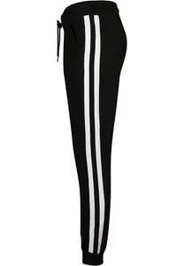 URBAN CLASSICS Pantaloni della Tuta donna sportivi a contrasto da college Black - Imagen 1 de 8