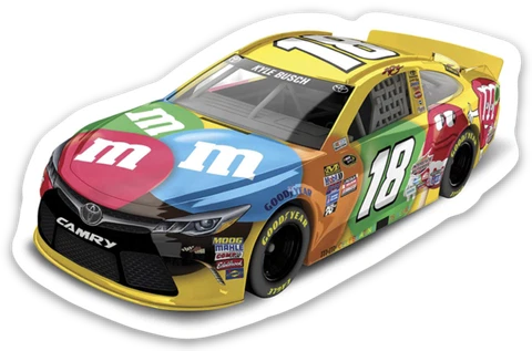 Kyle Busch "The Candy Man" M&M's NASCAR Toyota Camry #18 Type Die-cut MAGNET Cover