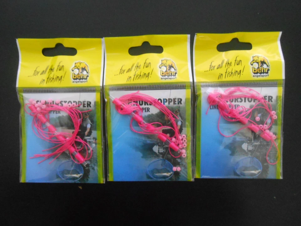 3 Packungen = 18 x Schnurstopper Fadenstopper Faden Stopper mit Perlen Behr