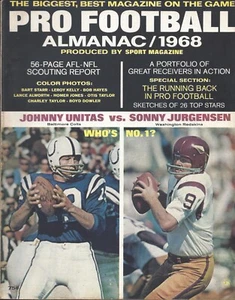1968 Pro Football Almanac magazine John Unitas Colts Sonny Jurgensen Redskins VG - Picture 1 of 1