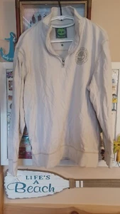 Timberland Men’s Ivory 1/4 Zip Pull Over - Size Large - Picture 1 of 8