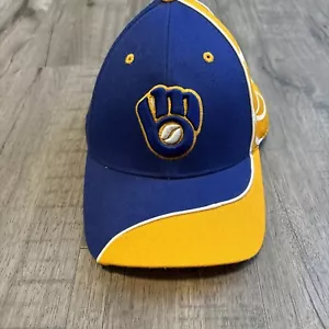 Milwaukee Brewers MLB Fan Favorite Adult Mitt Logo OSFA Cap Hat Blue Yellow - Picture 1 of 6