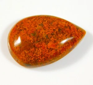 NATURAL MULTI RED BLOODSTONE JASPER PEAR CABOCHON GEMSTONE GORGEOUS 17.CT BO=099 - Picture 1 of 4