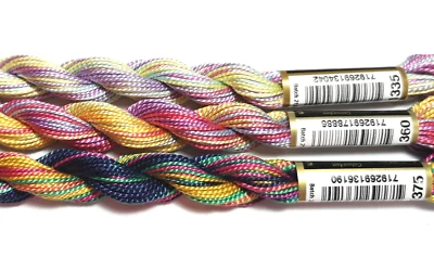 3x Anchor Variegated Perle Cotton No.5 - rainbow pack - Image 1 of 3