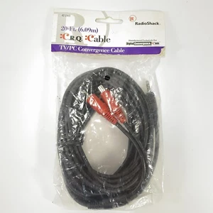 RadioShack C.R.Q. Cable de convergencia de TV/PC 20 pies (#42-2860) - Nuevo/sellado - Imagen 1 de 2