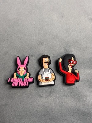 MCSTORE Shoe Charms bundle of 3pcs bob burger wutang rock doo anime