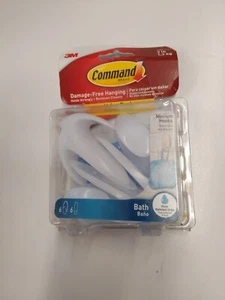 3M - 7100085985 - Command Medium Bath Hooks Value Pack BATH18-6ES Value Pack - Picture 1 of 1