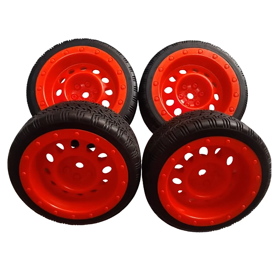 Tires OD 2.50"12mm Hex Plastic Wheel Rims for 1/10 RC On-Road Touring Car(Red) - Image 1 of 1