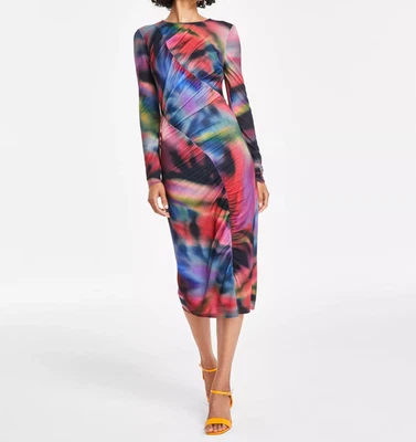Vince Camuto Women's Colorful Chic Printed Long-Sleeve Bodycon Dress Multi 8 - Image 1 of 4
