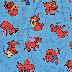 Clifford Big Red Dog Alfabeto Lettere Parole Grate Cranston circa 7 iarde x 44" - Foto 1 di 5