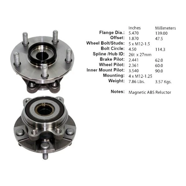 For Toyota RAV4 06-12 Wheel Bearing and Hub Assembly C-Tek Front Passenger Side - Image 1 of 1