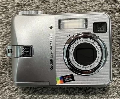 Kodak EasyShare C330 4.0MP Digital Camera Silver Tested Working Next Day Ship - Image 1 of 4