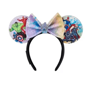 Disney Marvel Avengers Mickey Minnie Ohren abnehmbare Schleife Loungefly Neu mit Etikett S Pichelli - Bild 1 von 18