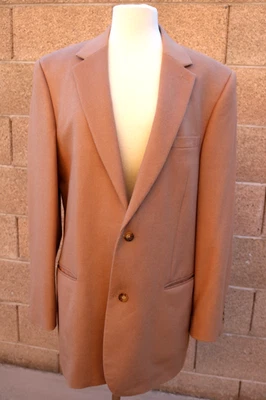 Casaco jaqueta Club Room for Macy's marrom cashmere mistura de lã blazer 2 botões 44L - Imagem 1 de 4