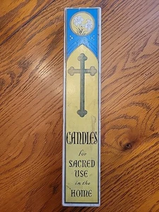 Vintage AI Root Co Kerzen Heiliger Gebrauch Katholischer Segen Bienenwachs Originalkarton OH USA - Bild 1 von 15