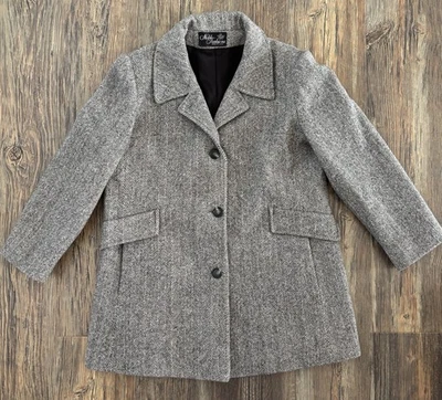 Chaqueta Chaquetón De Colección Noble Fashions 80% Lana Espiga Bolsillos Forrados Lg Hecha en EE. UU. Foto 1 de 4