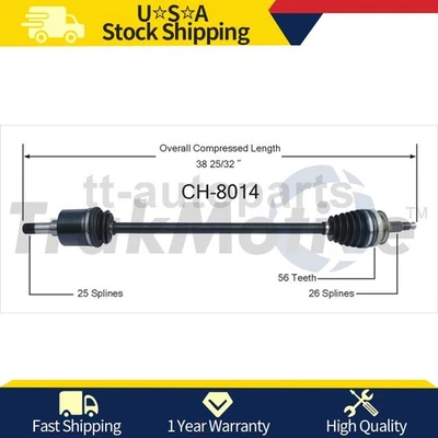 Front Passenger Side Right CV Axle Joint For Dodge Stratus 1997 1996 1995 - Image 1 of 2