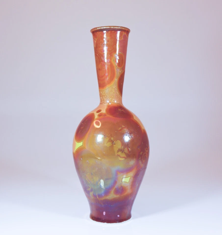 Jarrón de cerámica Isak Isaksson esmalte cristalino artista contemporáneo Foto 1 de 4