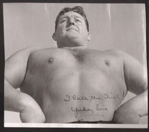 Yukon Eric d. 1965 signed Autogramm Original Foto Wrestler Eric Holmback RAR - Bild 1 von 2