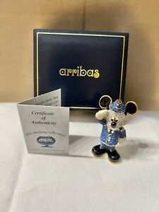 New Disney Arribas Brothers Swarovski® Crystal Air Force Mickey Jeweled Figurine
