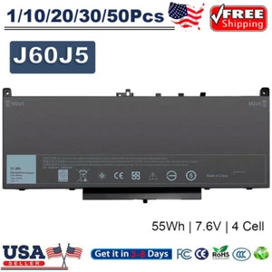 Lot 1-50x J60J5 Battery For Dell Latitude E7270 E7470 MC34Y 242WD 451-BBSY 55Wh - Picture 1 of 17