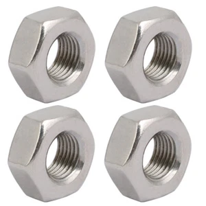4pcs M10 x 1mm Pitch Metric Fine Thread 304 Stainless Steel Hex Nuts - Picture 1 of 4