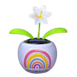 Solar Dancing Toy Shaking Head Flower Solar Powered Dancing Flower Ornament - Picture 1 of 19