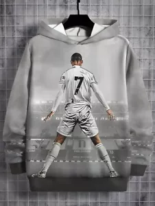 Cristiano Ronaldo Real Madrid Fußball Hoodie Kinder Größe 13-14y - Bild 1 von 1