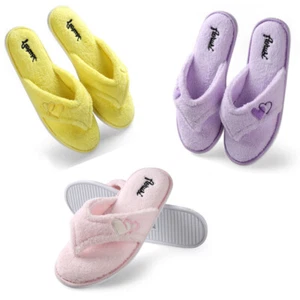 Pantuflas antideslizantes para mujer punta abierta de felpa suave algodón interior spa chanclas - Imagen 1 de 19