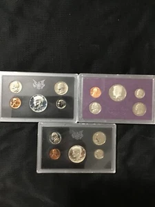 1968 1969 1984 Proof Set Run Original Box 3 Sets 15 Coin Lot Mint 40% Silver - Picture 1 of 3