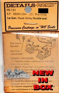 DETAILS WEST SP PRE 58 1. GEN MOTORHAUBENEINHEIT DOPPELENDIGER SCHEINWERFER SET NEU IN VERPACKUNG - Bild 1 von 2