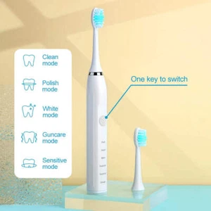 Sonic Electric Toothbrush for Men and Women Adult Household USB Rechargeable IPX - Picture 1 of 6