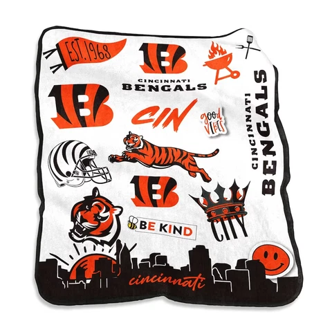 Cincinnati Bengals NFL 50'' x 60'' Native Raschel Throw Blanket-F52824701 Cover