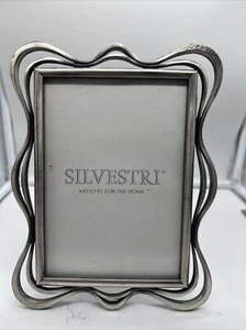 Künstlerisch gestalteter Silvestri Metall/Glas Bilderrahmen mit Meereswellen - Bild 1 von 7