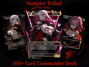 Vampire Tribal Commander Deck Edgar Markov Complete EDH Proxy Deck - Photo 1/10