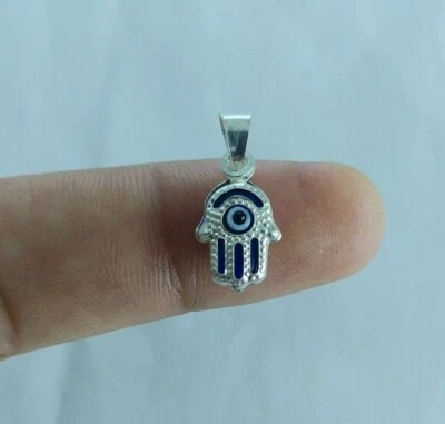 Hamsa Colgante Ojo Mano Malvado Plata Dije Fátima Dijes Colgantes Hacer Tíbet Foto 1 de 4