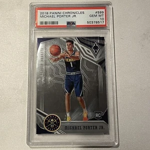 2018 Panini Chronicles Phoenix #599 Michael Porter Jr RC Rookie PSA 10 - Picture 1 of 3