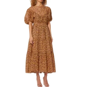 SHONA JOY PIN TUCK SHORT SLEEVE MIDI DRESS Size Au /Uk12 US 8 - Picture 1 of 6