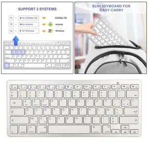 78 Keys German Wireless Multifunction Bluetooth Keyboard - Picture 1 of 7
