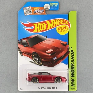 2015 Hot Wheels '96 Nissan 180SX Type X Deep Metallic Red HW Workshop 205/250 - Bild 1 von 9