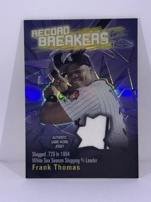 2003 Topps Chrome Record Breakers Refractor Game Used Jersey #FT Frank Thomas - Image 1 of 2