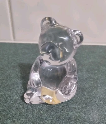 Princess House Lead Crystal Clear Bear Paperweight Figurine 3.5" - image 1 of 4