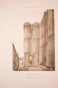 Mont Saint Michel, entrée de l'abbaye face nord du châtelet, d'ap. Corroyer - Imagen 1 de 1
