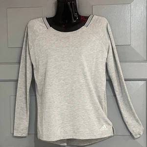 Adidas MGREYH V Cover Up Donna Grigio V Back Activewear Manica Lunga Dead Stick S - Foto 1 di 9