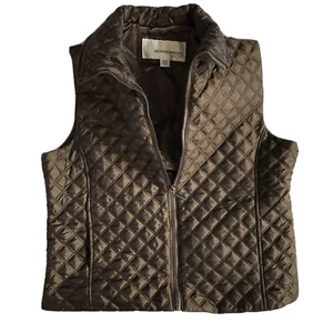 Weatherproof Brown Quilted Vest Women’s Medium Sz M/M - Picture 1 of 4