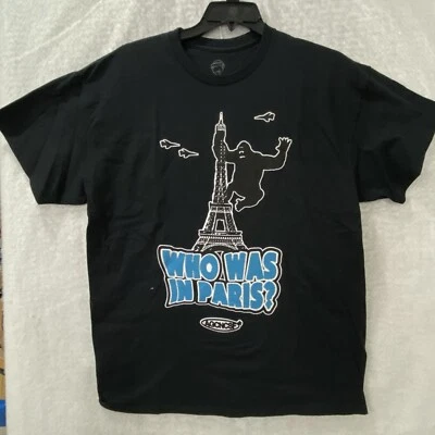 Camiseta Paris Hombre XL Negra Quién Estaba en París Torre Eiffel París Francia AG Club Foto 1 de 4
