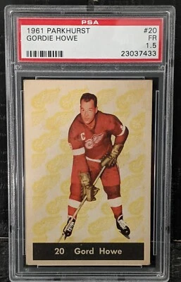 1961 Parkhurst Gordie Howe PSA 1.5 FR CENTERED #20 Vintage Red Wings ~READ!!~ - Image 1 of 3
