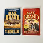 Lot de livres de poche Timber Line x 2 westerns de marque max adventure action hors-la-loi