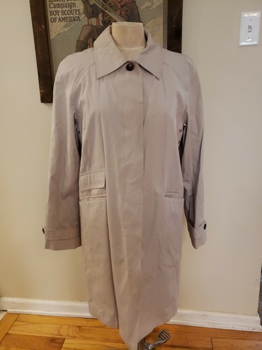 Cappotto trench Michael Kors marrone kaki soprabito bottoni nascosti taglia L