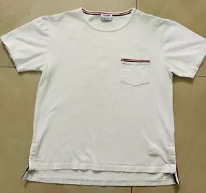 THOM BROWNE New York T-Shirt mit Tasche aus Jersey weiß - Bild 1 von 10
